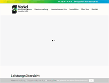 Tablet Screenshot of merkel-hausbau.de